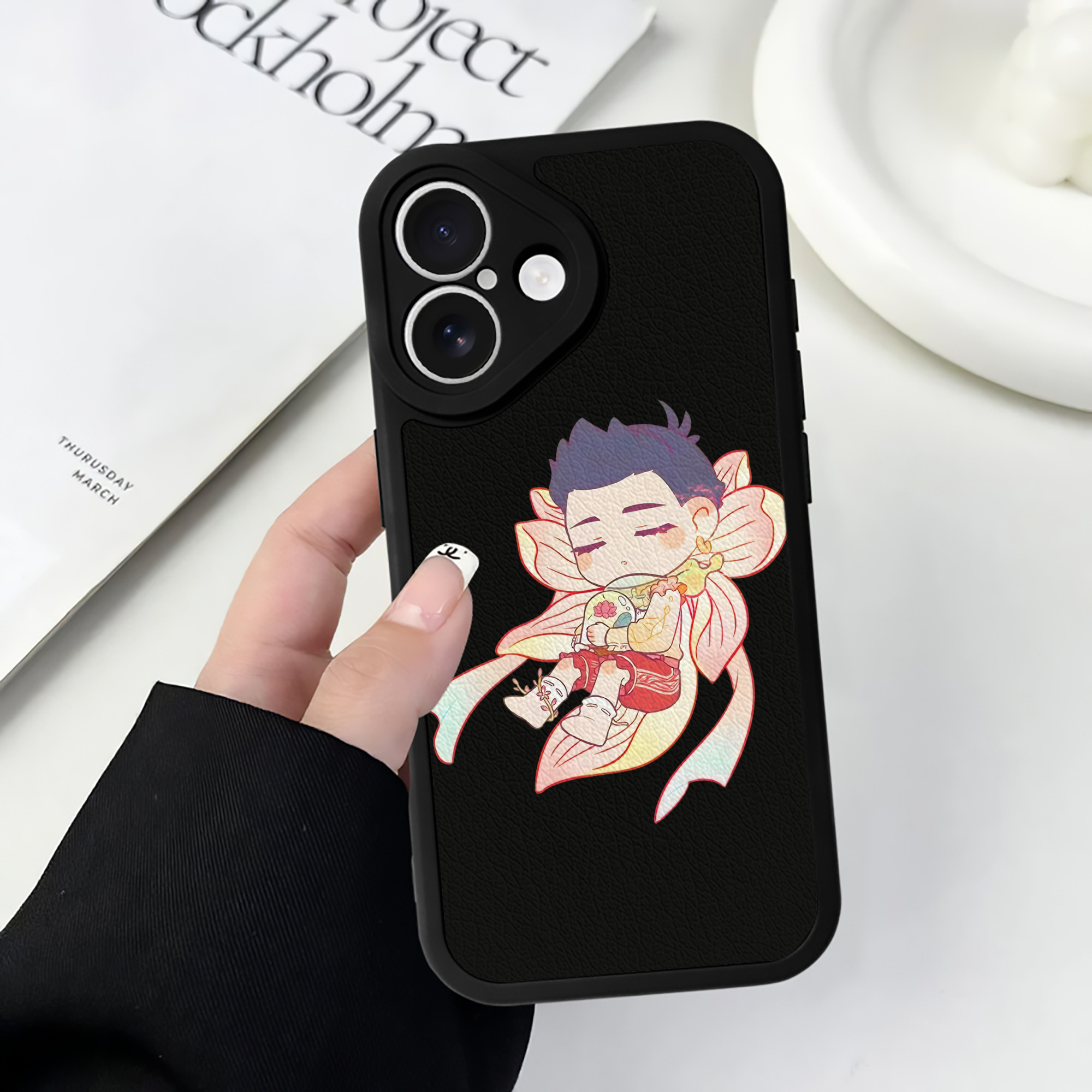 （画像用） Ne Zha 2 ナタ 魔童の大暴れ 【iPhone 16シリーズ対応】シリコンスマホケース（レザー調） 材質：シリコン